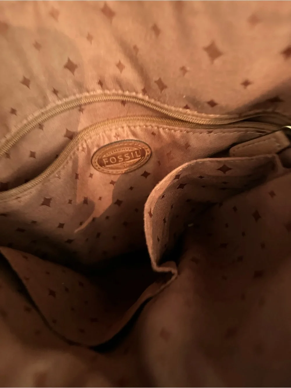 Fossil genuine leather cognac Crossbody bag